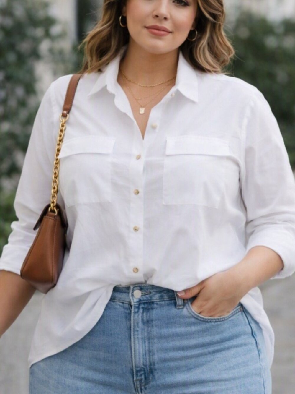 Carlisle Linen-Blend Button-Up Roll-Tab Shirt Top 12 Coastal Chic Resortwear